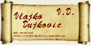 Vlajko Dujković vizit kartica